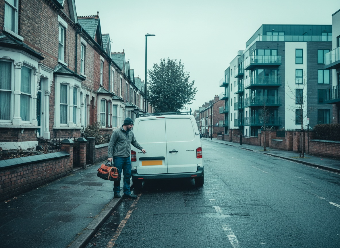 Local housing and streets in Altrincham, WA14, WA15